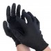Перчатки нитриловые неопудренные, текстурированные на пальцах, размер L, "Black atlas", цвет чёрный, 10 пар